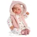 Llorens: Tina 44cm pláčící panenka v růžové vestě s kapucí