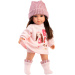 Llorens: panenka Sara 35 cm v růžové pletené čepici
