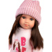 Llorens: panenka Sara 35 cm v růžové pletené čepici