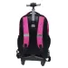 Luna: Must Team Pink tříkomorový školní batoh na kolečkách, batoh 31x24x45 cm
