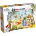 Medvídek Pú 2 v 1 maxi puzzle 24 kusů a omalovánka 70x50 cm - Lisciani