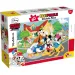 Mickey Mouse a přátelé 2 v 1 60dílné maxi puzzle a omalovánky 70x50 cm – Lisciani