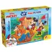 Mickey a přátelé 2 v 1 108dílné puzzle a omalovánka 70x50 cm – Lisciani