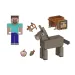 Minecraft: Sada figurek Steve a osel - Mattel