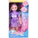 Módní panenka v fialových šatech s šperky a zvukovými efekty 46cm