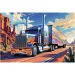 Nákladní auto na silnici 160dílné puzzle - Trefl