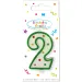 Narozeninová puntíkovaná svíčka číslo 2