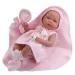 Novorozená holčička v zavazovací čepici 38 cm