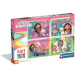 Panenkový domeček Gabi 4 v 1 Supercolor puzzle - Clementoni