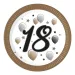 Papírtalíř s nápisem "18" 8ks sada 23cm