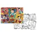 Pinocchio 2 v 1 108dílné puzzle a omalovánka 70x50 cm - Lisciani