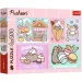 Poznejte kočku Pusheen – 4×250 dílků puzzle – Trefl obrázek 1