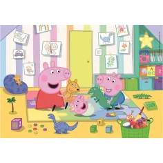 Prasátko Peppa 2×20 dílků Supercolor puzzle - Clementoni obrázek 3