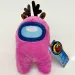 Růžový Among Us plyšák s parohy, 20 cm