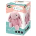 Růžový projektorový plyšový králíček 25x27x19cm