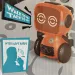 RC interaktivní TalkBot robot walkie-talkie v oranžové barvě s 2,4GHz