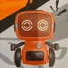 RC interaktivní TalkBot robot walkie-talkie v oranžové barvě s 2,4GHz