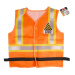 Reflexní vesta pro stavební dělníky v oranžové barvě