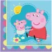 Sada papírových ubrousků Prasátko Peppa - dvouvrstvá, 33 × 33 cm, 20 ks