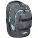 Spirit: Městský šedý-tyrkysový ergonomický školní batoh, batoh