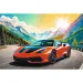 Sportovní auto v horách 100dílné puzzle - Trefl