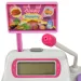 Šťastné Nakupování: Elektronická pokladna v bílo-růžové barvě se zvukem a doplňky 22,5x17cm