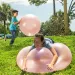 Super Wubble bublinová koule červená barva 75 cm