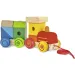 Tahací barevný dřevěný vláček se stavebními kostkami - Eichhorn
