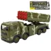 Vojenská síla: Vojenský nákladní automobil s raketometem v maskovacím vzoru 16cm