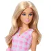 Barbie: Fashionista Přítelkyně stylová módní panenka v sádře v růžové kostkované sukni – Mattel obrázek 4