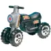 Černý crossový motocykl na nožní pohon se 4 koly - D-Toys