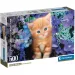 Červená kočka mezi květinami 500ks HQC kompaktní puzzle - Clementoni obrázek 1