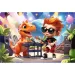 Connect Joe 70dílná puzzle figurkou a 6ti kostkami - Trefl obrázek 2