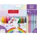 Faber-Castell: sada 24 ks fixů s jednorožcem