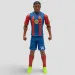 Fotbalista akční figurka, 20 cm - FC Barcelona, Rashford v dresu s číslem 14 obrázek 1