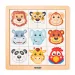 Montessori Safari zvířecí hlavy dřevěné puzzle - Woodyland obrázek 1