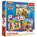 Paw Patrol: Šťastní pejsci 3 v 1 puzzle - Trefl