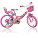 Růžové dětské kolo Princess velikosti 14" – Dino Bikes