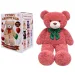 Teddy Greetings: Berry Hugs plyšový medvěd bílá dárková krabice 120cm