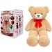 Teddy Greetings: Medvěd s medovými objetími bílý v dárkové krabičce 120cm