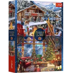 Vánoce v horách 2x500ks puzzle - Trefl obrázek 1